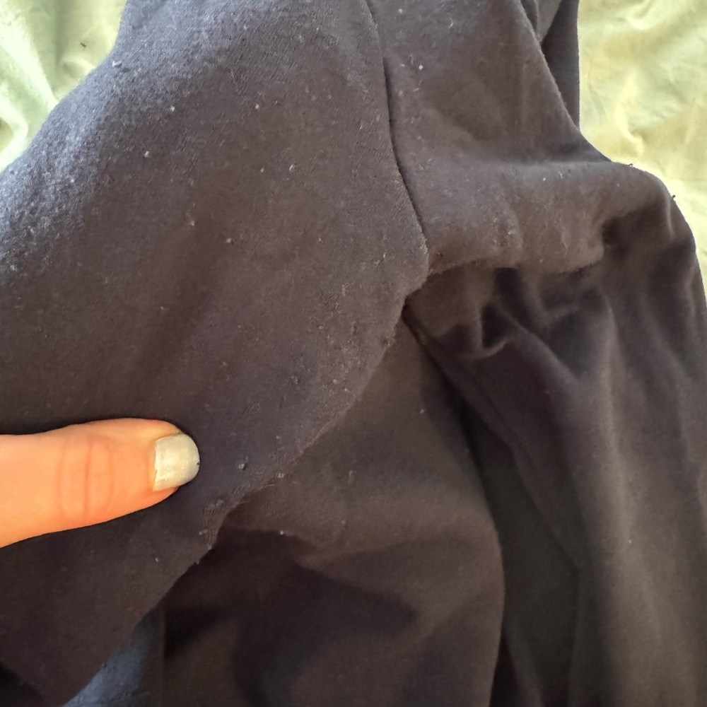 Quince SuperSoft Fleece Cropped Pants in Navy - Picture 5 of 5